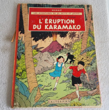 ( 1 ) Bd Jo, Zette & Jocko L eruption du Karamako  B6 Hergé Casterman 1952