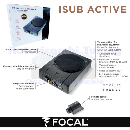 Subwoofer actif focal isub - actif, 8"
