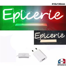Panneau lumineux Néon led Epicerie pour stand magasin foire boutique italienne