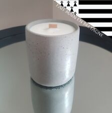 Bougie en béton, cire de soja