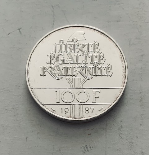 Pièce 100f argent 1987 la - -,