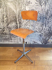 ANCIEN CHAISE ATELIER MéTAL et BOIS-DESIGN INDUSTRIEL-60-70