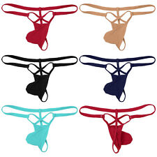 Men Underpants Supporter Underwear Tanga G-string V-sling Stretchy Bottom Silk