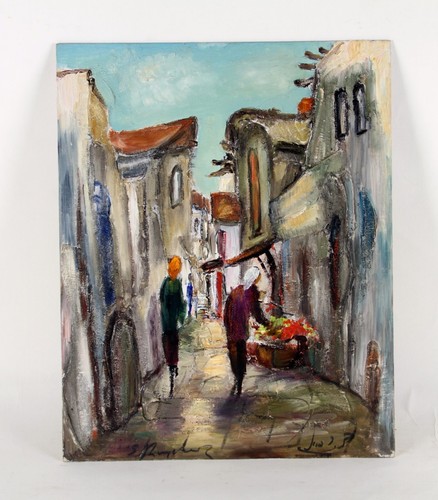 Tableau huile sur - À,