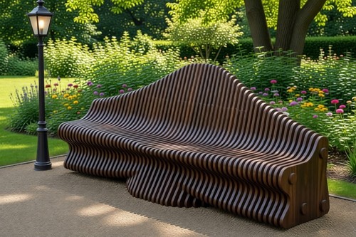 Banc jardin moderne - banc, de
