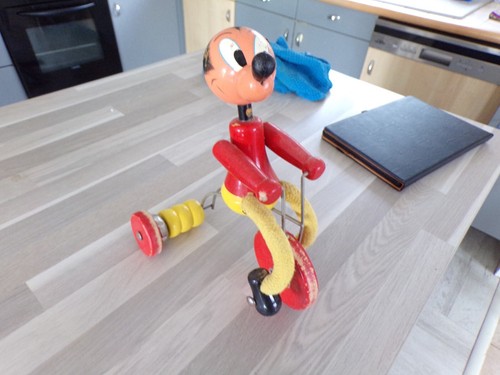 Ancien jouet bois mickey - jouet,
