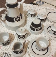 Service à café Porcelaine Scherzer, Bavaria, Allemagne, vintage, années-70, rare