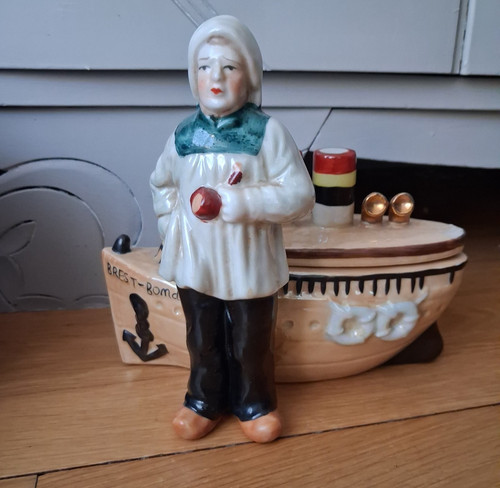 Tabatière pot tabac bateau - tabatière,