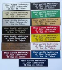 Plaque de boîte aux lettres