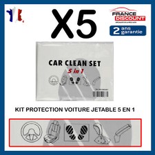 PROTECTION SIEGE VOLANT POMMEAU VOITURE HOUSSE - 5 EN 1 - LOT DE 5
