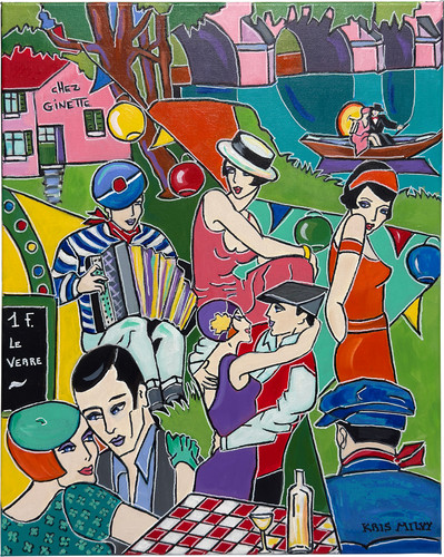 Tableau guinguette chez - guinguette,