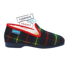 Chaussons Charentaises MARINE ROYALE homme - intérieur laine - semelles gomme