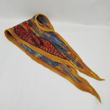NO TARIFF Hermes scarf Pleats scarve   Mustard color Silk100% 4152442