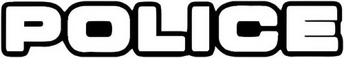 Police decal sticker - police, (2-pack)