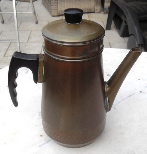 Cafetière ancienne cuivre - cafetière,