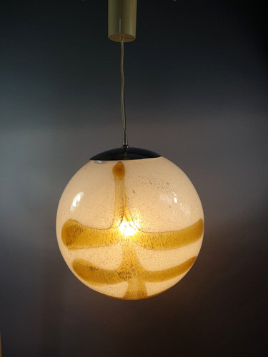 Suspension boule verre - , murano/