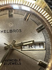 Helbros Invincible Day Date 21 Jewels