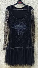 Robe noire dentelle et jupon :: la mode est à vous :: taille 34