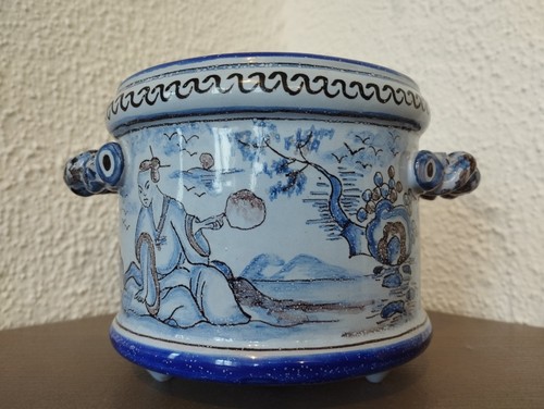 Cache pot faience nevers - pot,