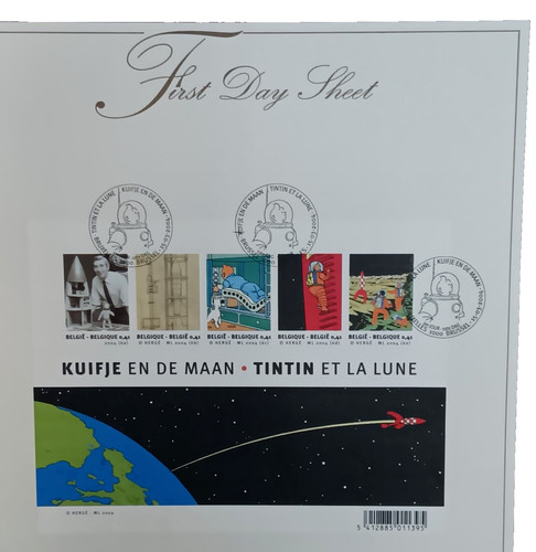 Hergé planche timbres fds - hergé,,