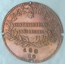 Plaque de fonction XIXème 