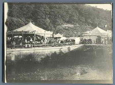 France, Brittany, Fête Foraine Vintage silver print.  Silver Print d&#03