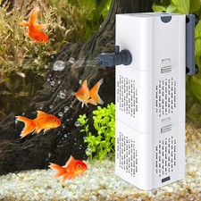 Filtre Intérieur d'Aquarium 60 L Avec Pompe - Système de Filtration Pour Crev...