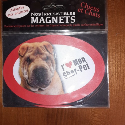 Magnet chien aime - chien, j'aime