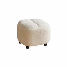 Pouf Carré En Tissu Bouclé