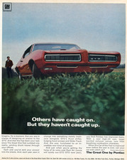 Affiche publicitaire vintage large piste Pontiac GTO Muscle Car -...