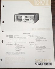 Sony TC-K7  II Cassette Deck Service Manual - Original