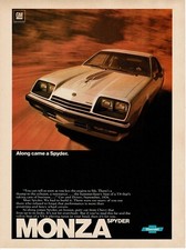 1976 Chevrolet Chevy Monza Spyder White 2-door Coupe VINTAGE Print Ad