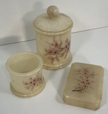 Antique Alabaster Jar Box Set