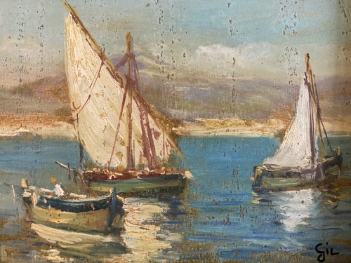 Belle peinture huile panneau - huile,