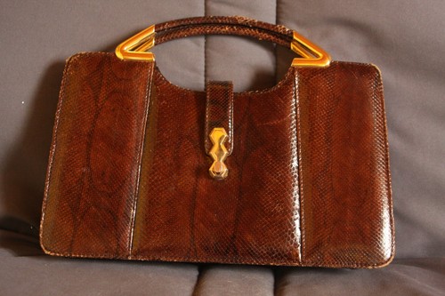 Sac vintage peau - de, serpent