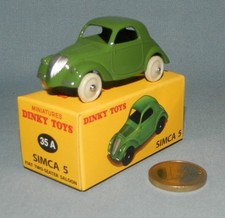 Dinky Atlas 1/43 réf 35A : Simca 5 ou Fiat Topolino (Vert)
