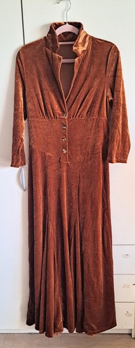 Robe longue faux velours - robe,