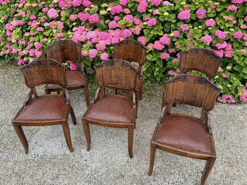 Chaises assises cuir - chaises, en