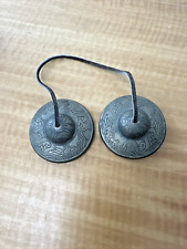 TINGSHA BELLS FINGER CYMBALS BRONZE SYMBOLS ENERGY YOGA CHIMES 2.75”
