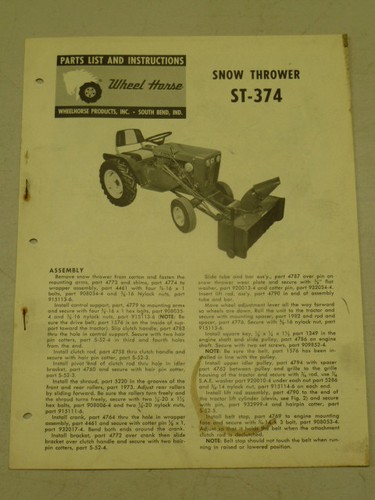 1963 wheel horse tractor - horse,