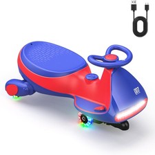 Voiture Électrique Enfant 3–8 Ans – 2 Vitesses 4/6 km/h, LED, Bluetooth, 360°