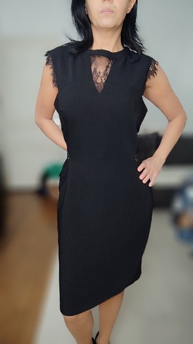Robe noire dentelle chic neuve - noire,