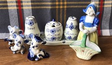 Vintage Delft & Occupied Japan Assortment Nine Pieces (9)