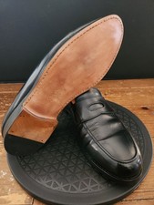 RESOLED BESPOKE JOHN LOBB Lopez Loafer Black Calf Leather Size 9.5 E 