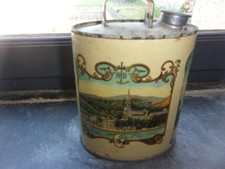 GOURDE DE PELERINAGE  EN METAL PEINT 19 EME SIECLE DEBUT 20 EME 