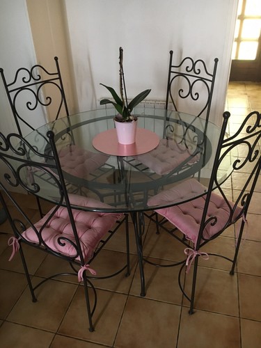 Table manger fer forgé - a,