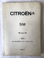 CITROEN SM TECHNICAL DATA HANDBOOK ENGLISH/FRENCH/GERMAN/ITALIAN /SPANISH 1973