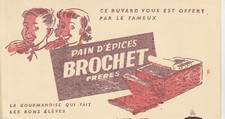 M66 ANTIQUE ADVERTISING BLOTTER: Gingerbread BROCHET BROTHERS
