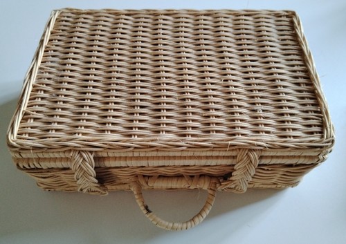 Coffret valise osier - valise, poupon