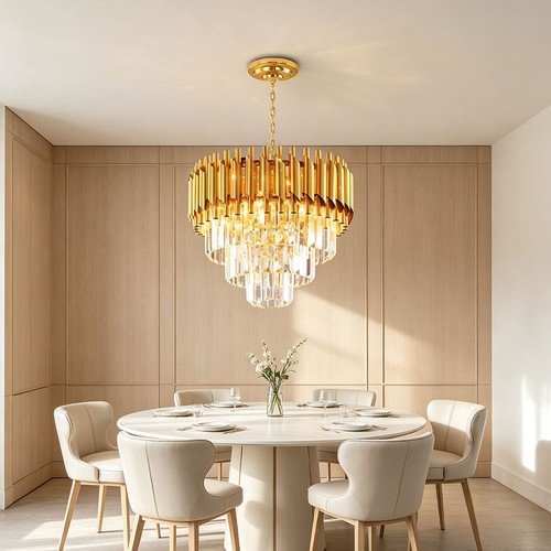 Lustre cristal trois - lustre,